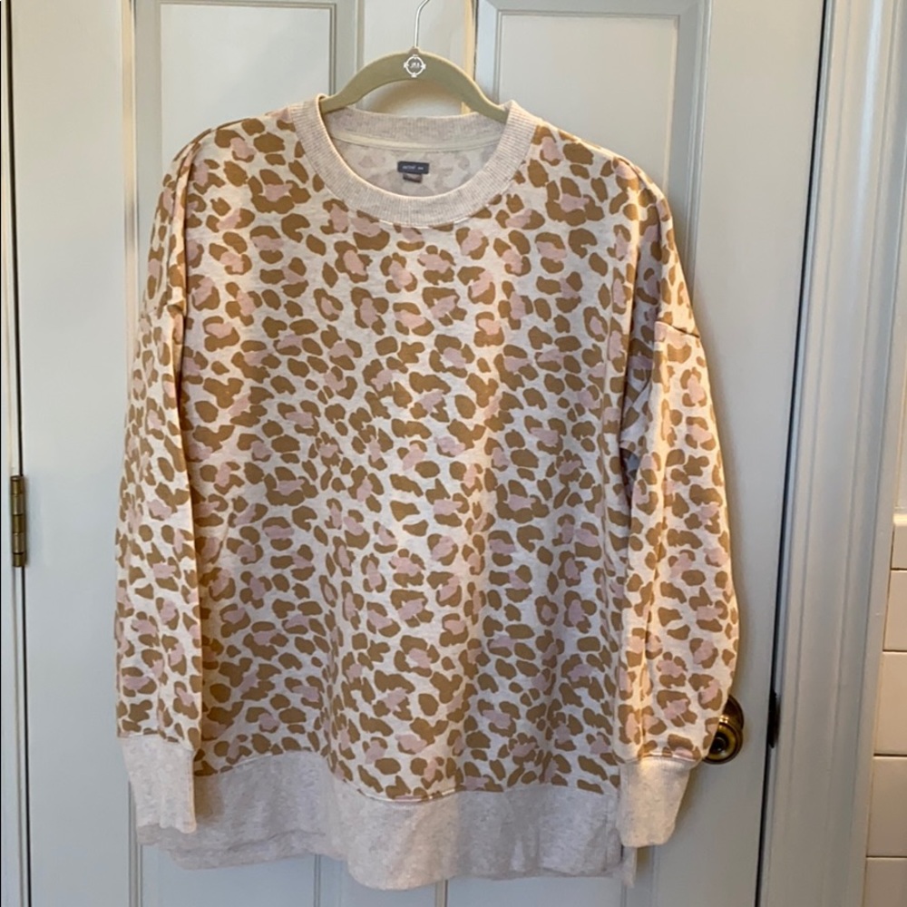 Aerie Leopard Print Sweatshirt Pullover